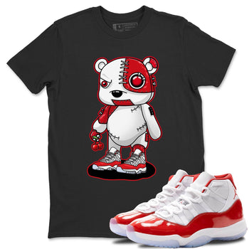 Jordan 11 Cherry Sneaker Match Tees Cyborg Bear Sneaker Tees Jordan 11 Cherry Sneaker Release Tees Unisex Shirts