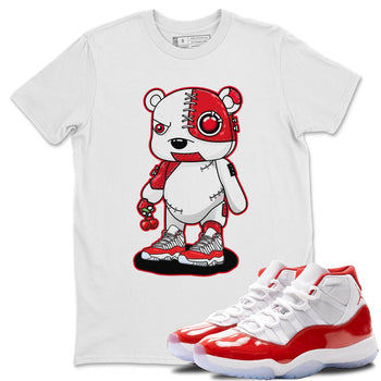 Jordan 11 Cherry Sneaker Match Tees Cyborg Bear Sneaker Tees Jordan 11 Cherry Sneaker Release Tees Unisex Shirts