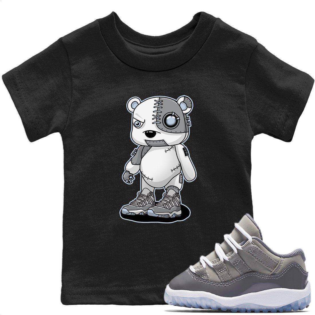 Jordan 11 Cool Grey Sneaker Match Tees Cyborg Bear Sneaker Tees Jordan 11 Cool Grey Sneaker Release Tees Kids Shirts