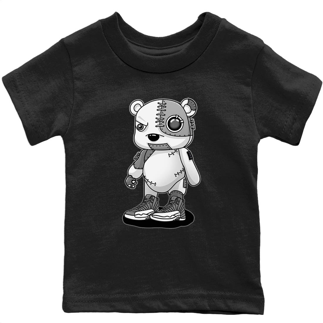 Jordan 12 Stealth Sneaker Match Tees Cyborg Bear Sneaker Tees Jordan 12 Stealth Sneaker Release Tees Kids Shirts