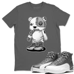 Jordan 12 Stealth Sneaker Match Tees Cyborg Bear Sneaker Tees Jordan 12 Stealth Sneaker Release Tees Unisex Shirts