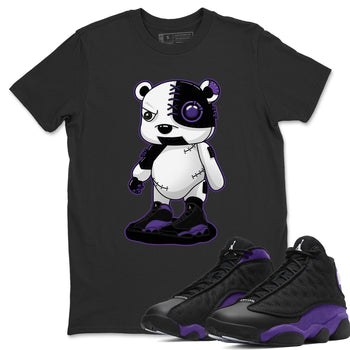 Jordan 13 Court Purple Sneaker Match Tees Cyborg Bear Sneaker Tees Jordan 13 Court Purple Sneaker Release Tees Unisex Shirts