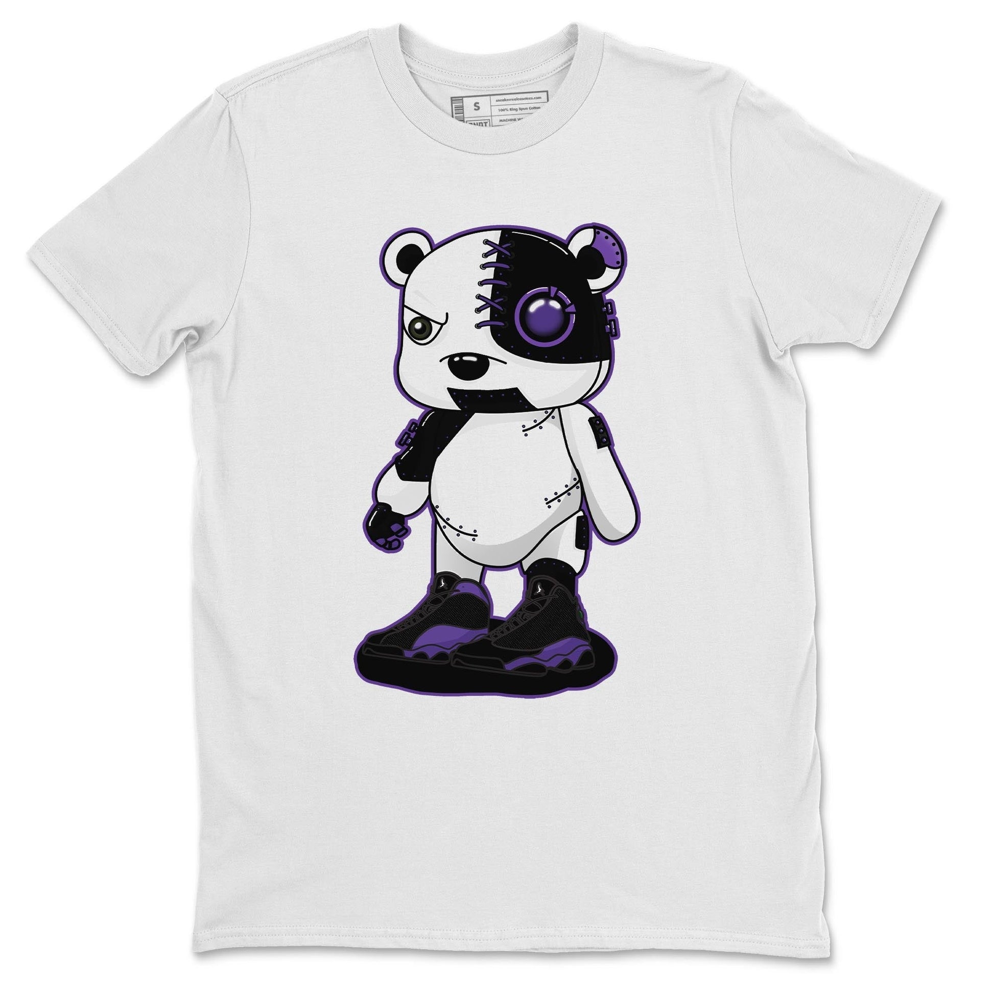 Jordan 13 Court Purple Sneaker Match Tees Cyborg Bear Sneaker Tees Jordan 13 Court Purple Sneaker Release Tees Unisex Shirts