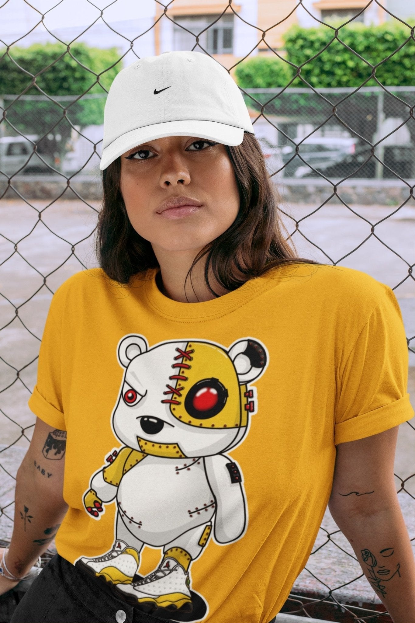 Jordan 13 Del Sol Sneaker Match Tees Cyborg Bear Sneaker Tees Jordan 13 Del Sol Sneaker Release Tees Unisex Shirts
