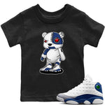 Jordan 13 French Blue Sneaker Match Tees Cyborg Bear Sneaker Tees Jordan 13 French Blue Sneaker Release Tees Kids Shirts