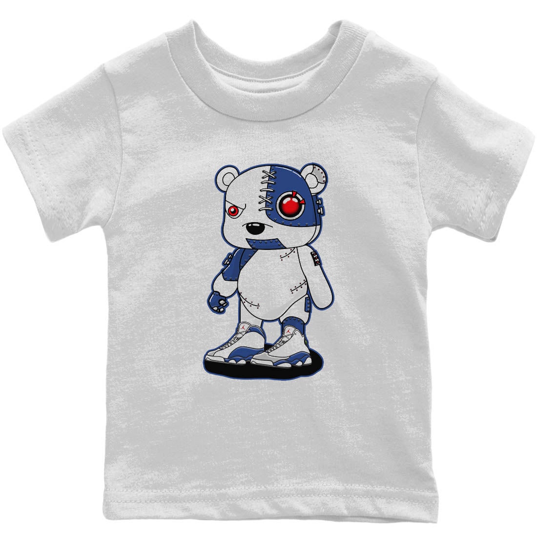 Jordan 13 French Blue Sneaker Match Tees Cyborg Bear Sneaker Tees Jordan 13 French Blue Sneaker Release Tees Kids Shirts