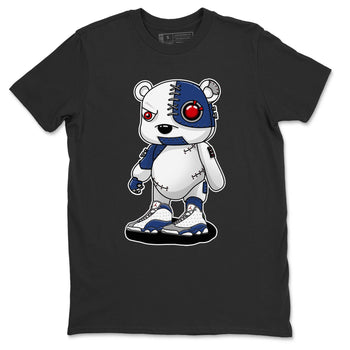 Jordan 13 French Blue Sneaker Match Tees Cyborg Bear Sneaker Tees Jordan 13 French Blue Sneaker Release Tees Unisex Shirts