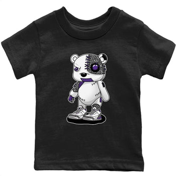 Jordan 3 Dark Iris Sneaker Match Tees Cyborg Bear Sneaker Tees Jordan 3 Dark Iris Sneaker Release Tees Kids Shirts