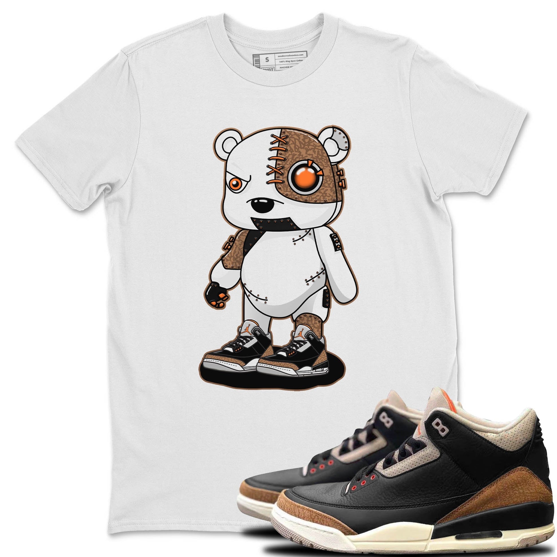 Jordan 3 Desert Elephant Sneaker Match Tees Cyborg Bear Sneaker Tees Jordan 3 Desert Elephant Sneaker Release Tees Unisex Shirts