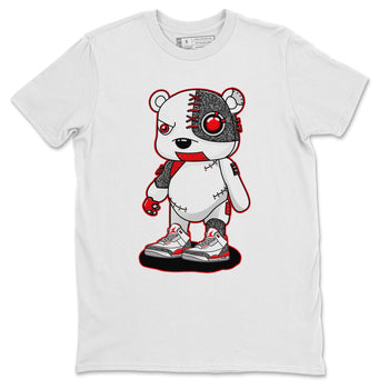 Jordan 3 Fire Red Sneaker Match Tees Cyborg Bear Sneaker Tees Jordan 3 Fire Red Sneaker Release Tees Unisex Shirts