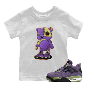 Jordan 4 Canyon Purple Sneaker Match Tees Cyborg Bear Sneaker Tees Jordan 4 Canyon Purple Sneaker Release Tees Kids Shirts