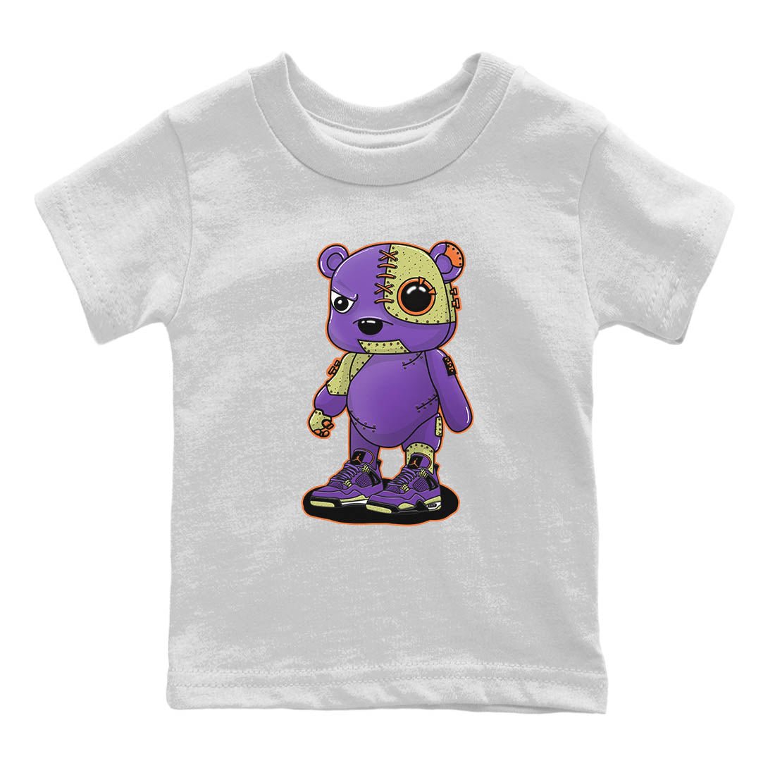 Jordan 4 Canyon Purple Sneaker Match Tees Cyborg Bear Sneaker Tees Jordan 4 Canyon Purple Sneaker Release Tees Kids Shirts