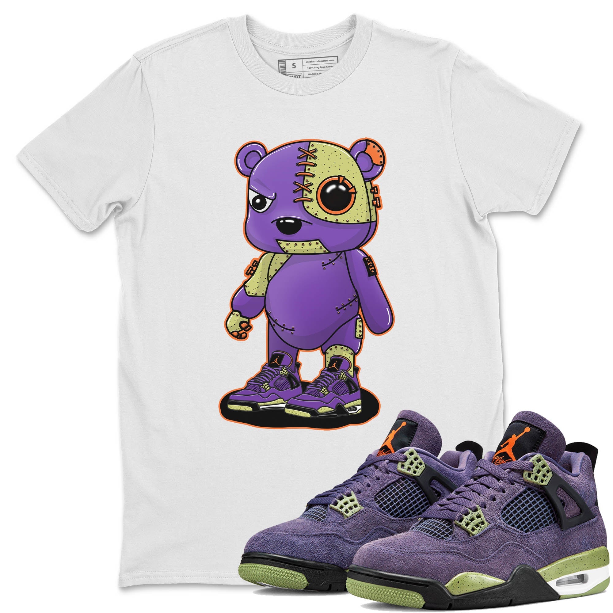 Jordan 4 Canyon Purple Sneaker Match Tees Cyborg Bear Sneaker Tees Jordan 4 Canyon Purple Sneaker Release Tees Unisex Shirts