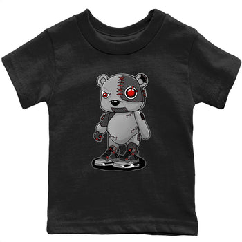 Jordan 4 Infrared Sneaker Match Tees Cyborg Bear Sneaker Tees Jordan 4 Infrared Sneaker Release Tees Kids Shirts