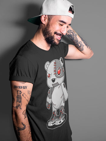 Jordan 4 Infrared Sneaker Match Tees Cyborg Bear Sneaker Tees Jordan 4 Infrared Sneaker Release Tees Unisex Shirts