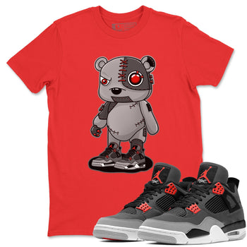 Jordan 4 Infrared Sneaker Match Tees Cyborg Bear Sneaker Tees Jordan 4 Infrared Sneaker Release Tees Unisex Shirts