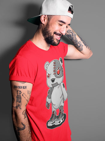 Jordan 4 Infrared Sneaker Match Tees Cyborg Bear Sneaker Tees Jordan 4 Infrared Sneaker Release Tees Unisex Shirts