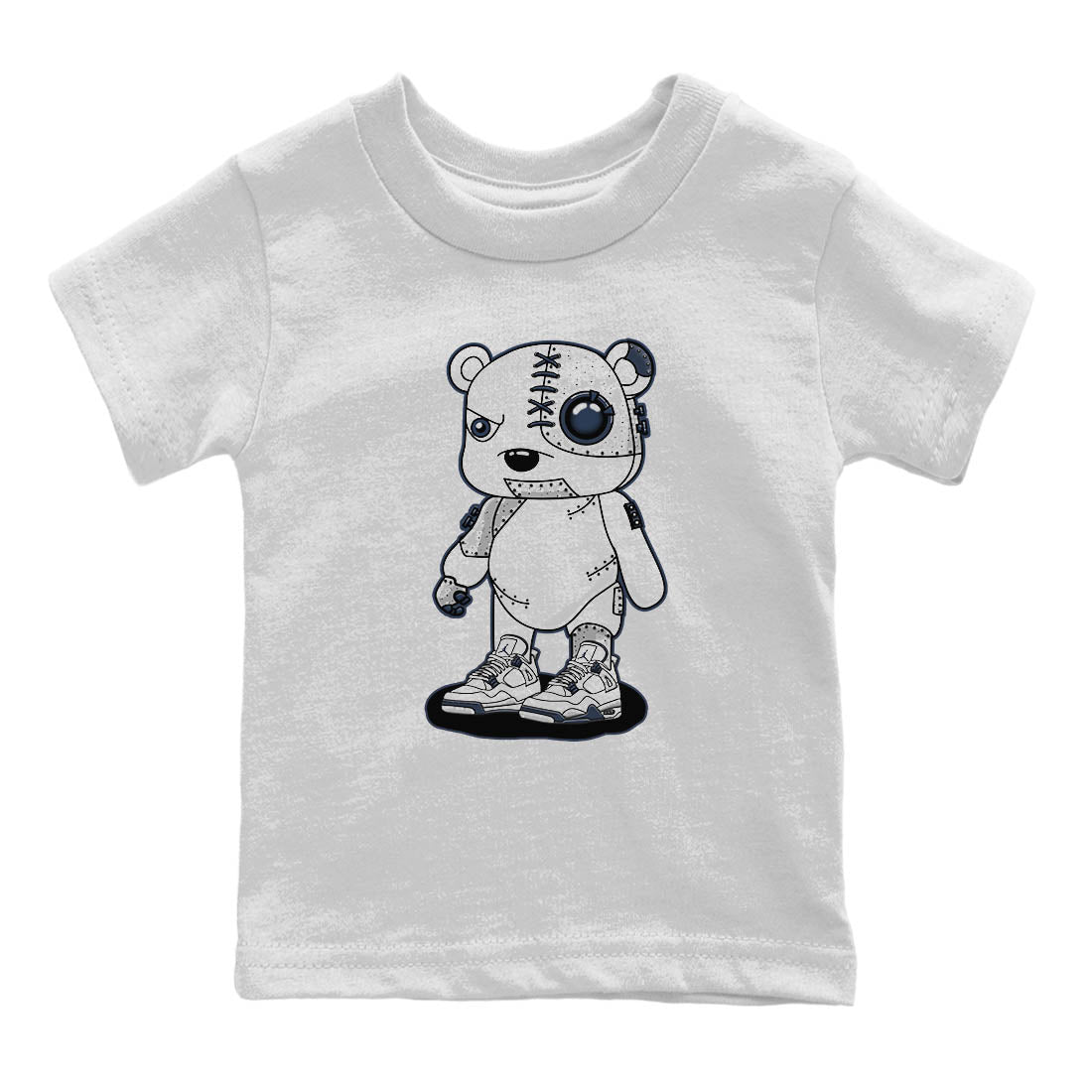 Jordan 4 Midnight Navy Sneaker Match Tees Cyborg Bear Sneaker Tees Jordan 4 Midnight Navy Sneaker Release Tees Kids Shirts