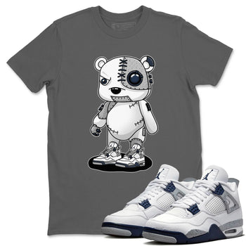 Jordan 4 Midnight Navy Sneaker Match Tees Cyborg Bear Sneaker Tees Jordan 4 Midnight Navy Sneaker Release Tees Unisex Shirts