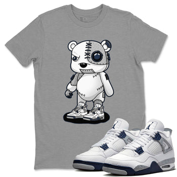 Jordan 4 Midnight Navy Sneaker Match Tees Cyborg Bear Sneaker Tees Jordan 4 Midnight Navy Sneaker Release Tees Unisex Shirts