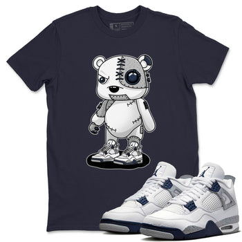 Jordan 4 Midnight Navy Sneaker Match Tees Cyborg Bear Sneaker Tees Jordan 4 Midnight Navy Sneaker Release Tees Unisex Shirts