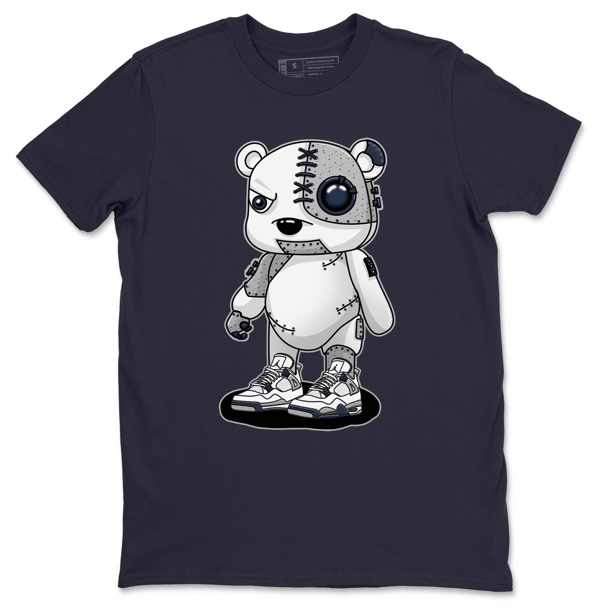 Jordan 4 Midnight Navy Sneaker Match Tees Cyborg Bear Sneaker Tees Jordan 4 Midnight Navy Sneaker Release Tees Unisex Shirts