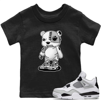 Jordan 4 Military Black Sneaker Match Tees Cyborg Bear Sneaker Tees Jordan 4 Military Black Sneaker Release Tees Kids Shirts