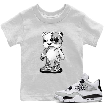 Jordan 4 Military Black Sneaker Match Tees Cyborg Bear Sneaker Tees Jordan 4 Military Black Sneaker Release Tees Kids Shirts