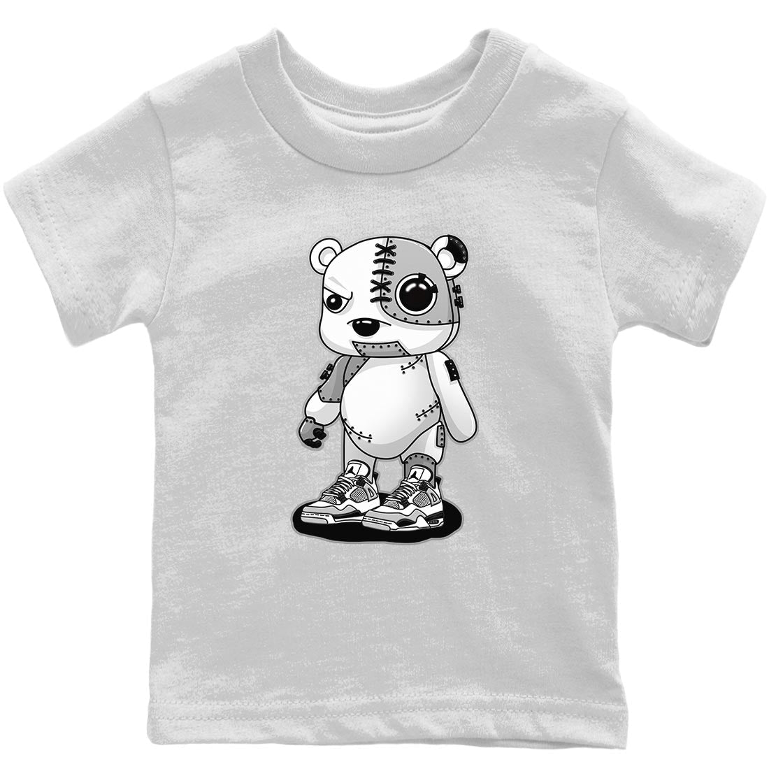 Jordan 4 Military Black Sneaker Match Tees Cyborg Bear Sneaker Tees Jordan 4 Military Black Sneaker Release Tees Kids Shirts