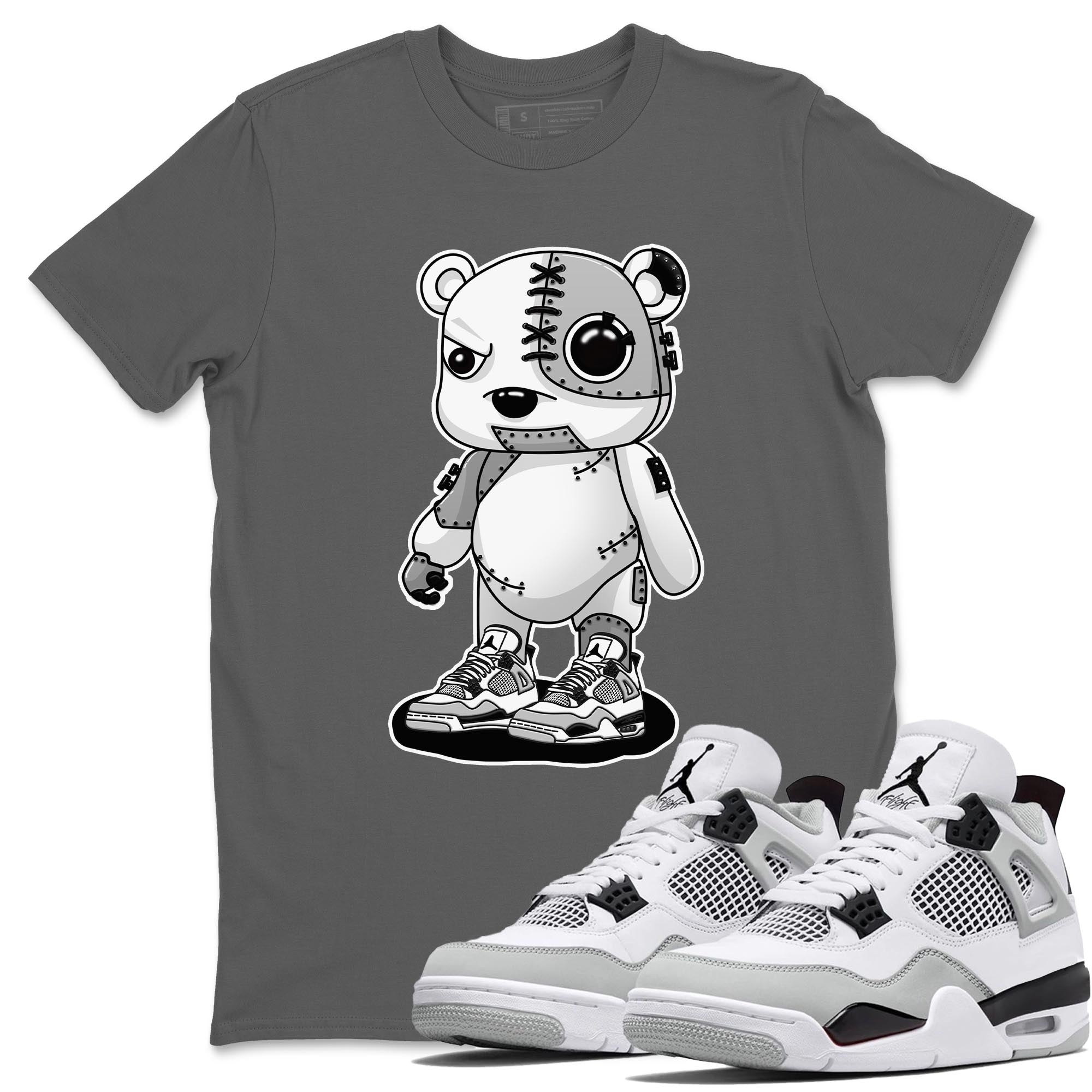 Jordan 4 Military Black Sneaker Match Tees Cyborg Bear Sneaker Tees Jordan 4 Military Black Sneaker Release Tees Unisex Shirts