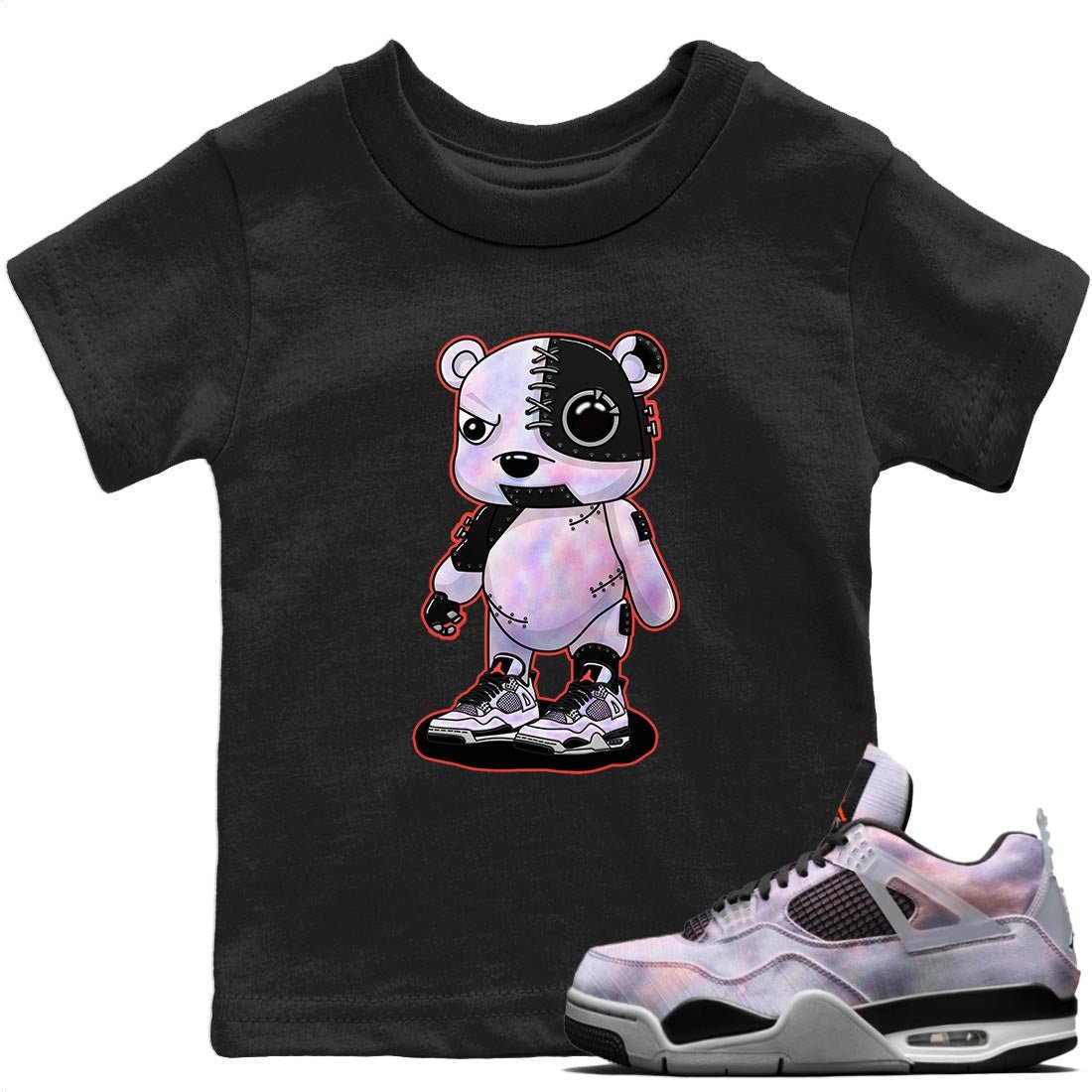 Jordan 4 Zen Master Sneaker Match Tees Cyborg Bear Sneaker Tees Jordan 4 Zen Master Sneaker Release Tees Kids Shirts