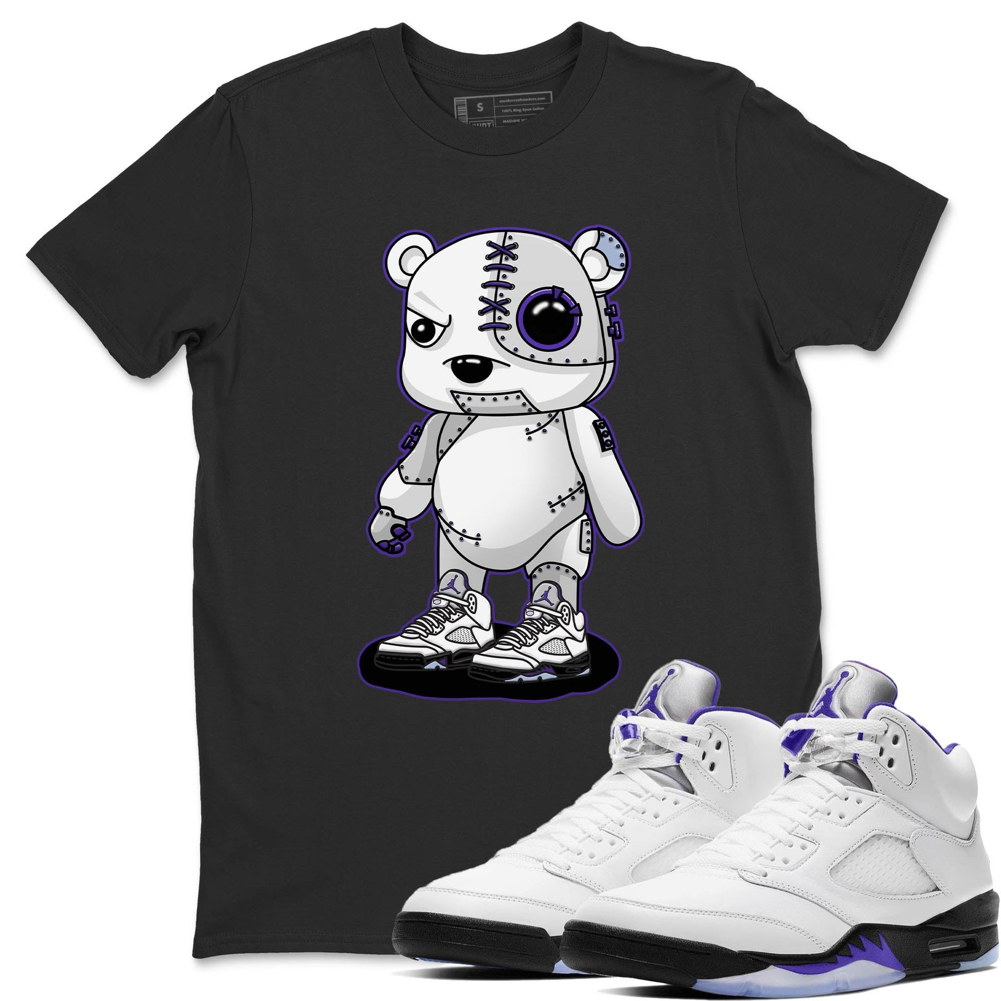 Jordan 5 Concord Sneaker Match Tees Cyborg Bear Sneaker Tees Jordan 5 Concord Sneaker Release Tees Unisex Shirts