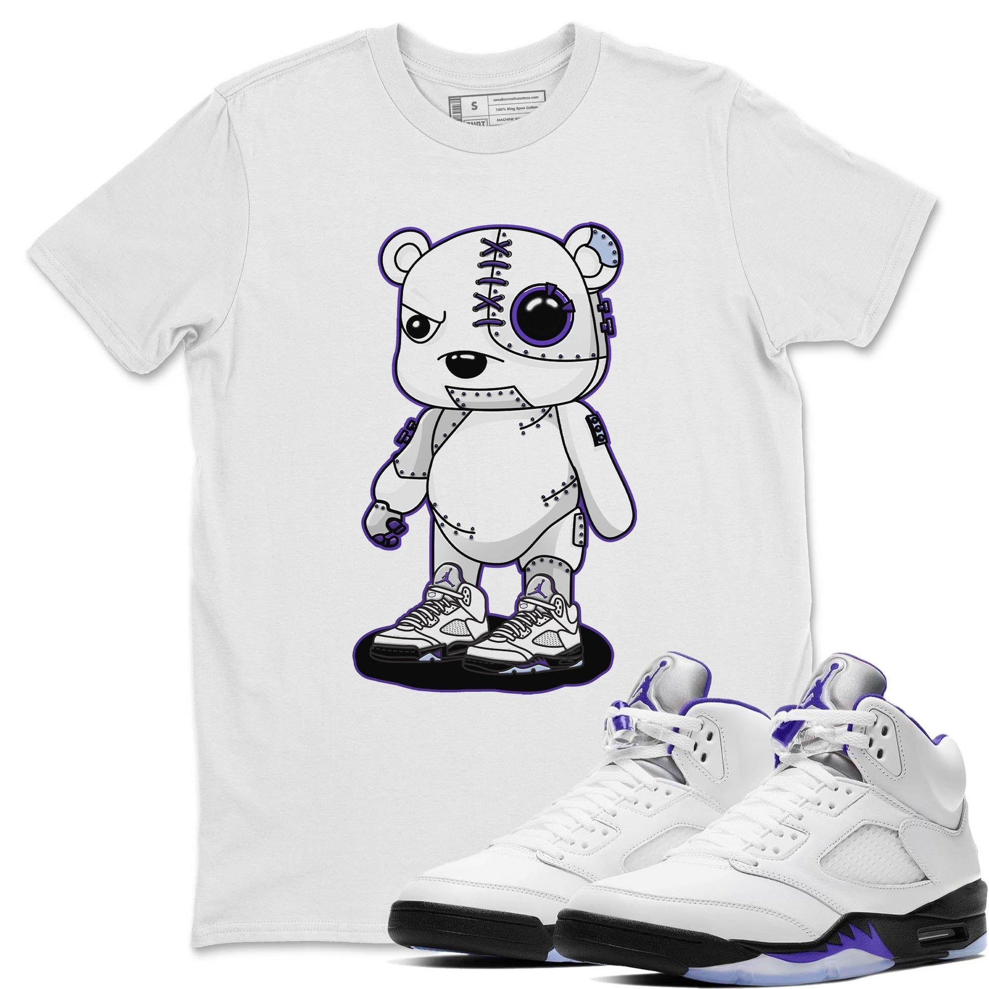 Jordan 5 Concord Sneaker Match Tees Cyborg Bear Sneaker Tees Jordan 5 Concord Sneaker Release Tees Unisex Shirts