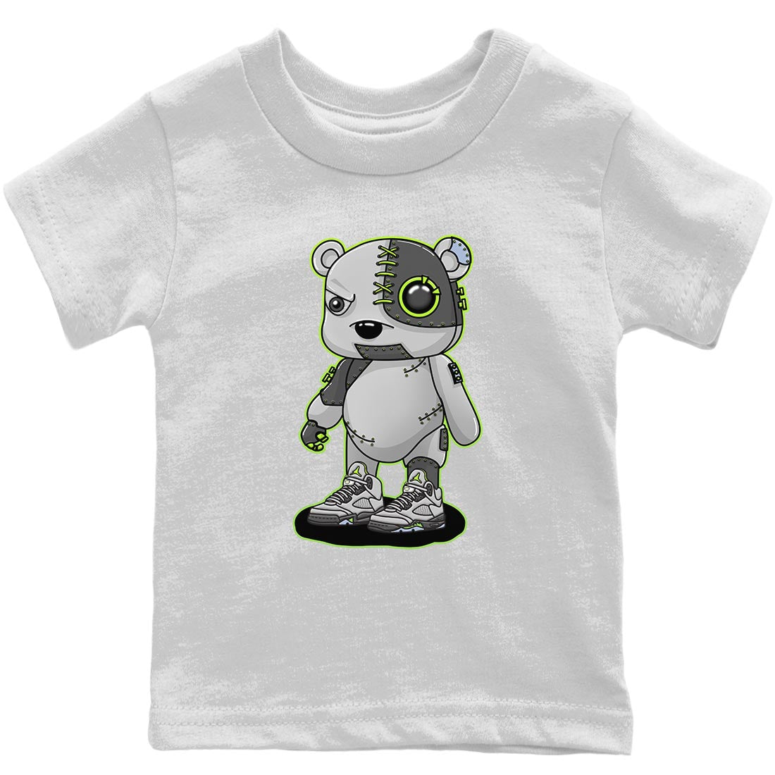 Jordan 5 Green Bean Sneaker Match Tees Cyborg Bear Sneaker Tees Jordan 5 Green Bean Sneaker Release Tees Kids Shirts