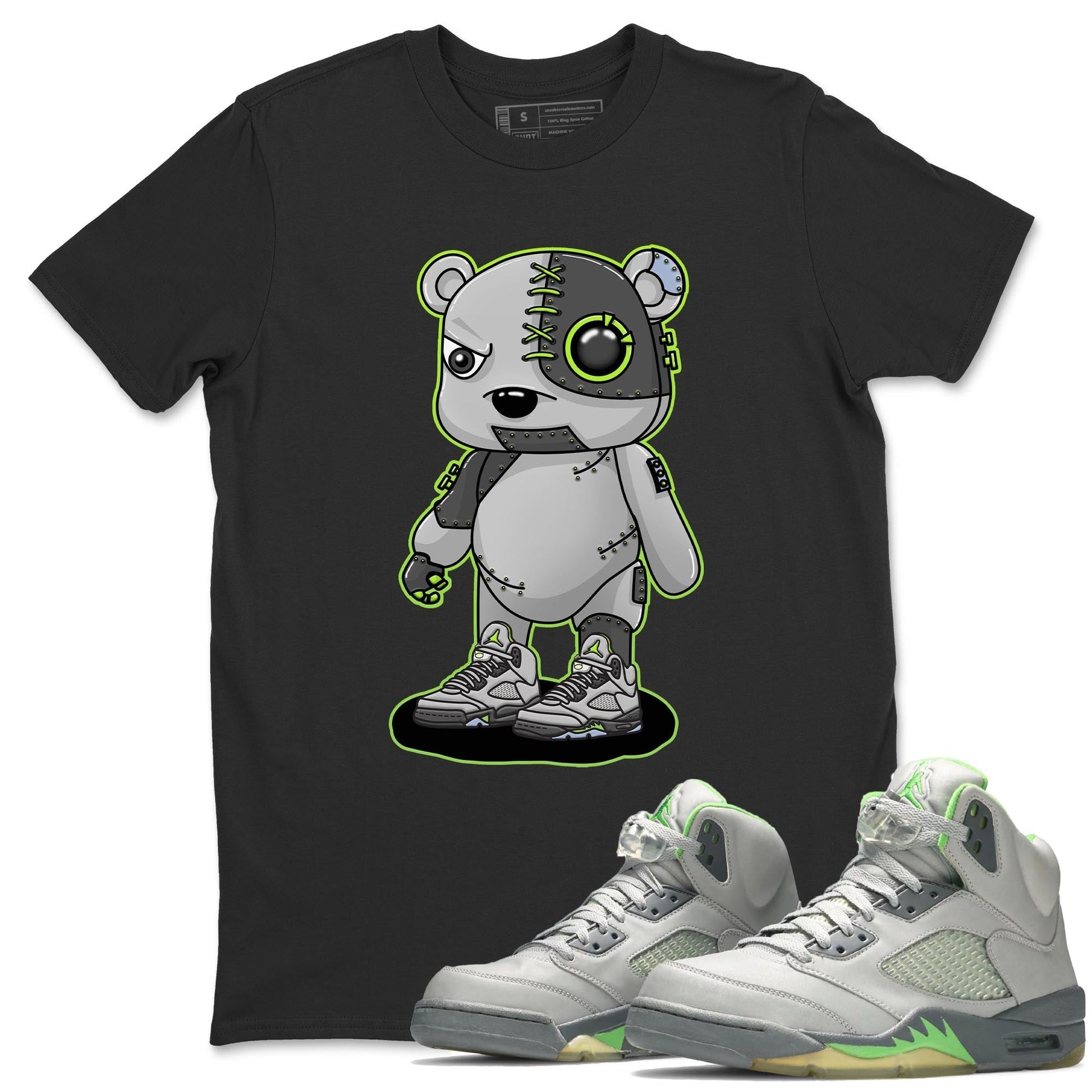 Jordan 5 Green Bean Sneaker Match Tees Cyborg Bear Sneaker Tees Jordan 5 Green Bean Sneaker Release Tees Unisex Shirts