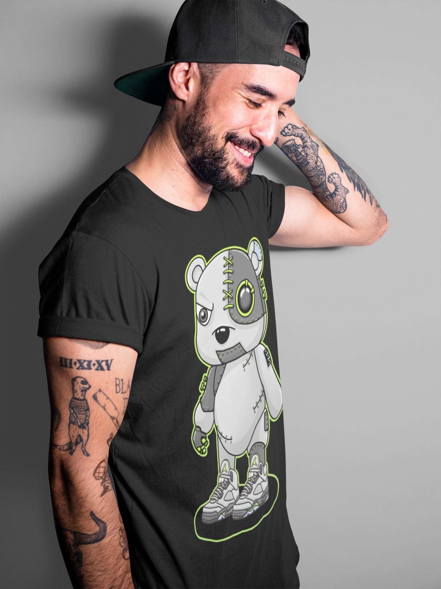 Jordan 5 Green Bean Sneaker Match Tees Cyborg Bear Sneaker Tees Jordan 5 Green Bean Sneaker Release Tees Unisex Shirts