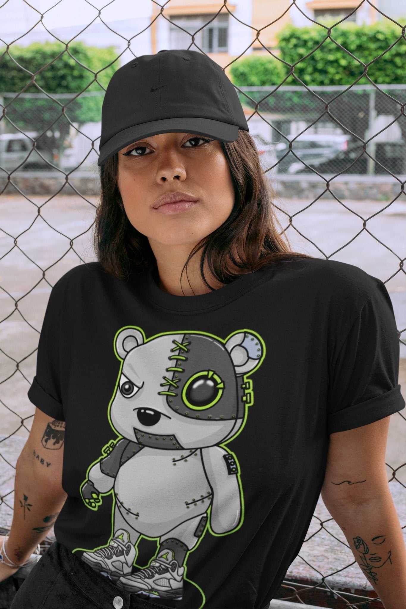 Jordan 5 Green Bean Sneaker Match Tees Cyborg Bear Sneaker Tees Jordan 5 Green Bean Sneaker Release Tees Unisex Shirts