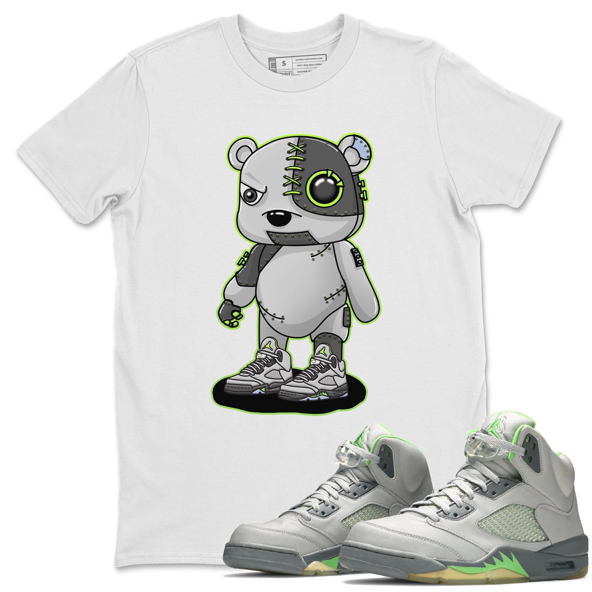 Jordan 5 Green Bean Sneaker Match Tees Cyborg Bear Sneaker Tees Jordan 5 Green Bean Sneaker Release Tees Unisex Shirts