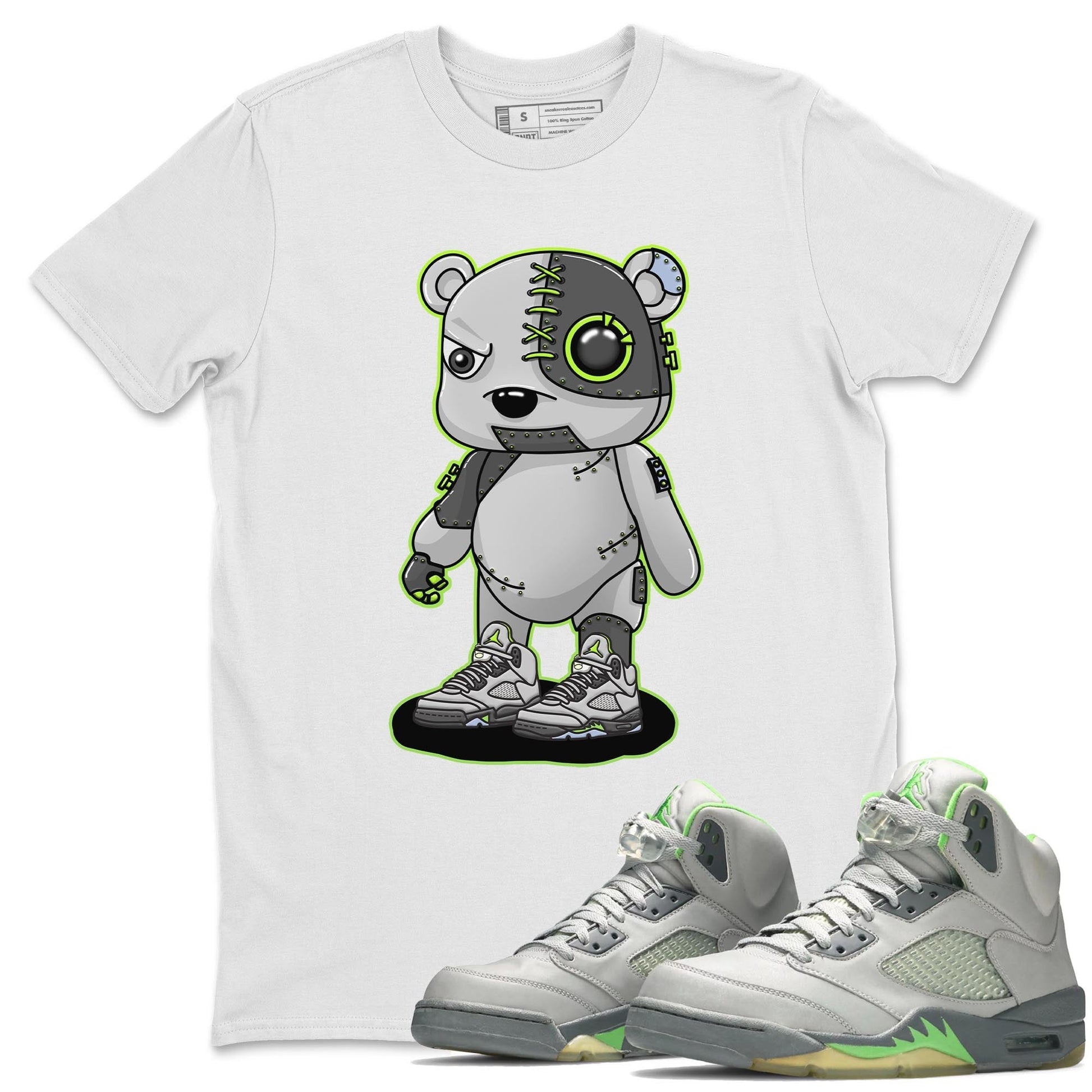 Jordan 5 Green Bean Sneaker Match Tees Cyborg Bear Sneaker Tees Jordan 5 Green Bean Sneaker Release Tees Unisex Shirts
