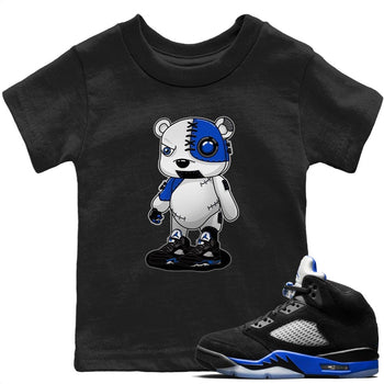 Jordan 5 Racer Blue Sneaker Match Tees Cyborg Bear Sneaker Tees Jordan 5 Racer Blue Sneaker Release Tees Kids Shirts