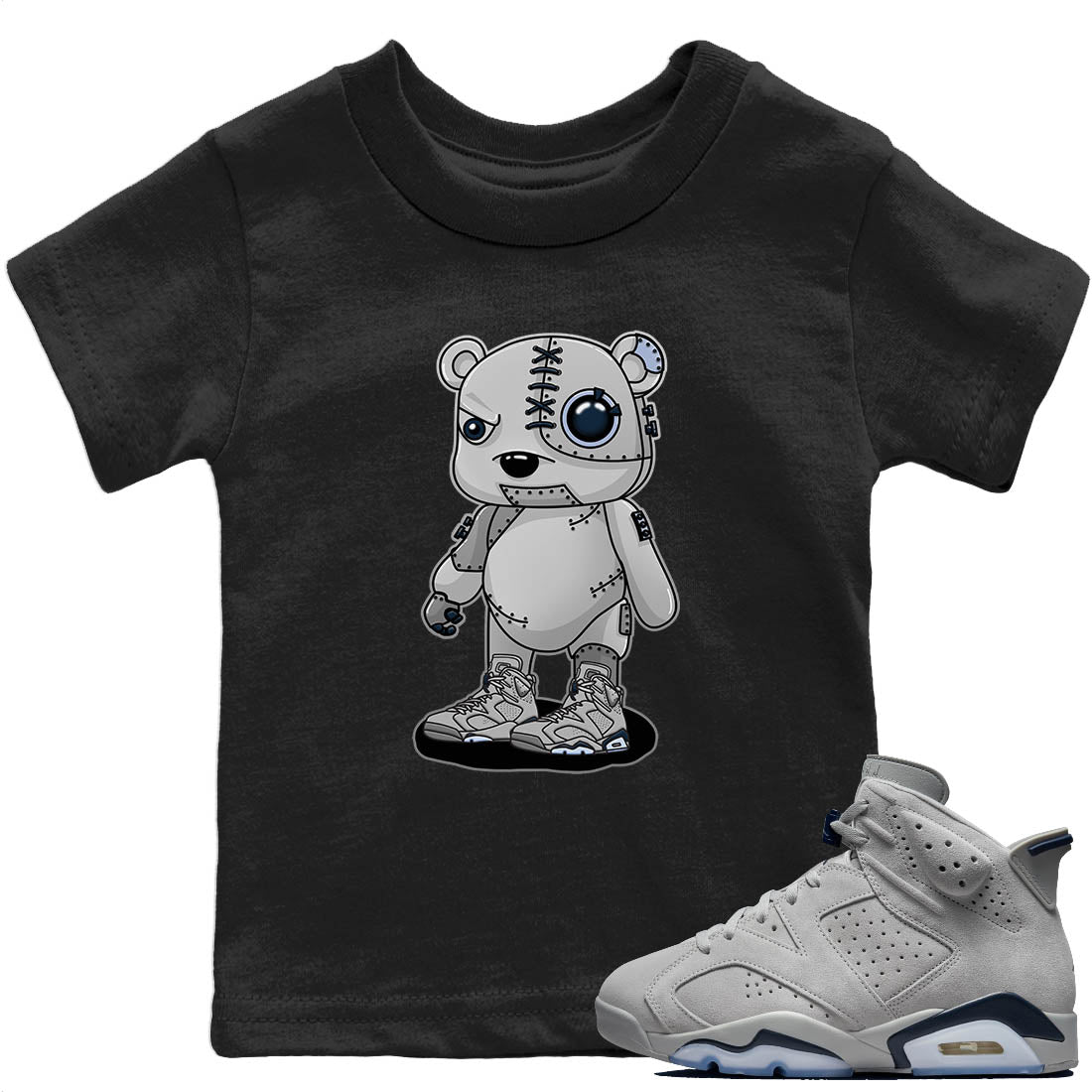 Jordan 6 Georgetown Sneaker Match Tees Cyborg Bear Sneaker Tees Jordan 6 Georgetown Sneaker Release Tees Kids Shirts