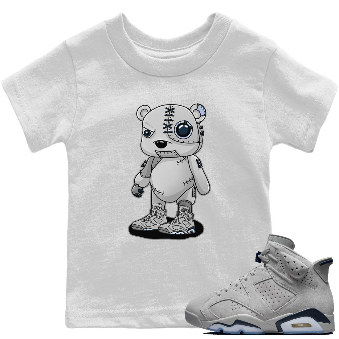 Jordan 6 Georgetown Sneaker Match Tees Cyborg Bear Sneaker Tees Jordan 6 Georgetown Sneaker Release Tees Kids Shirts
