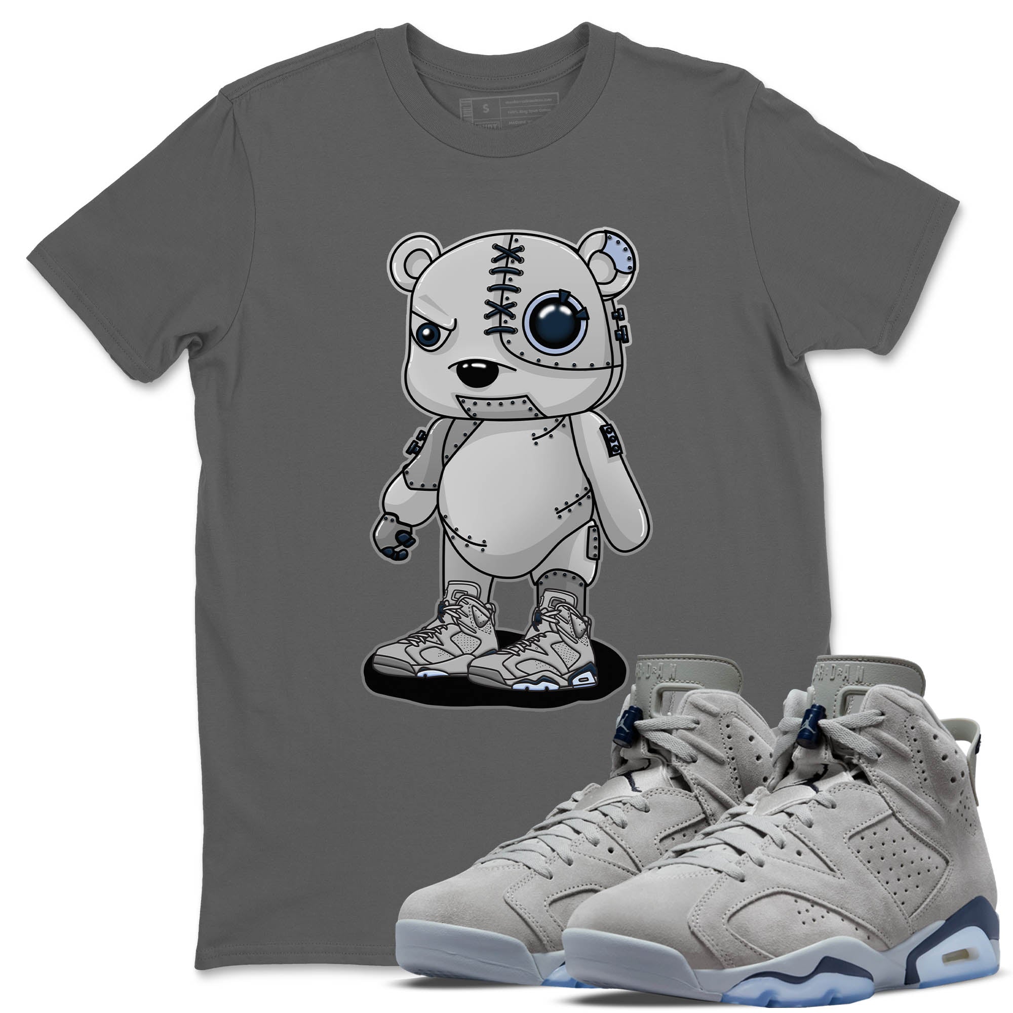 Jordan 6 Georgetown Sneaker Match Tees Cyborg Bear Sneaker Tees Jordan 6 Georgetown Sneaker Release Tees Unisex Shirts