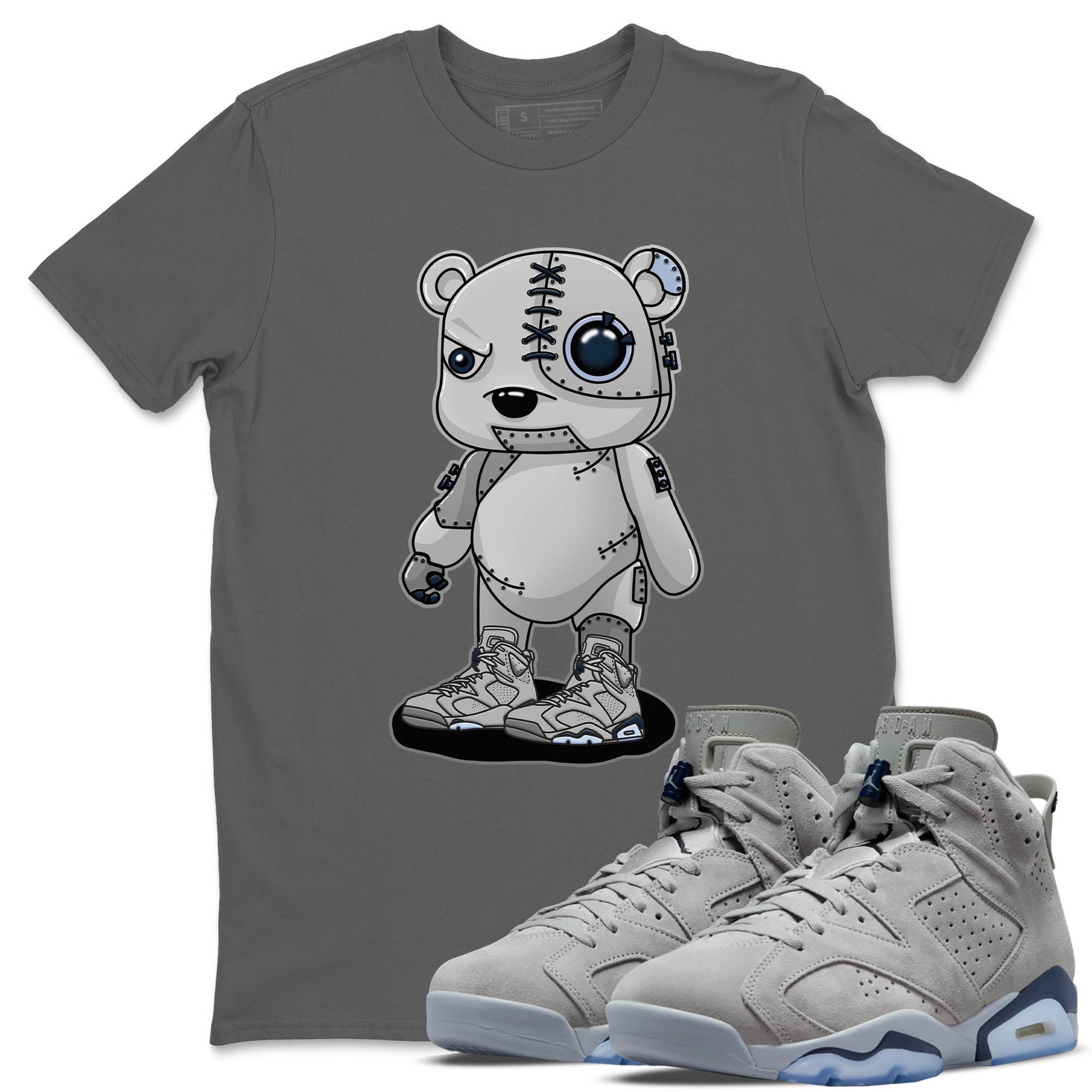 Jordan 6 Georgetown Sneaker Match Tees Cyborg Bear Sneaker Tees Jordan 6 Georgetown Sneaker Release Tees Unisex Shirts