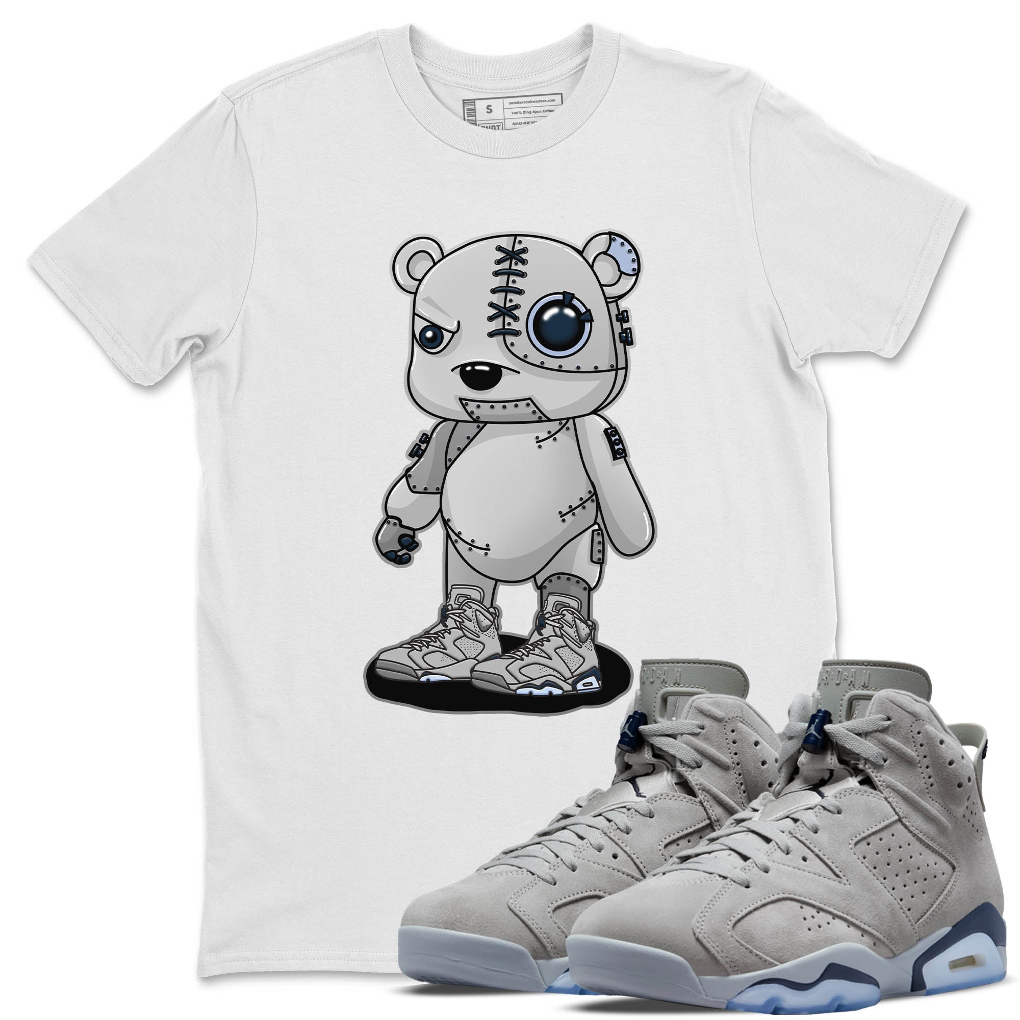 Jordan 6 Georgetown Sneaker Match Tees Cyborg Bear Sneaker Tees Jordan 6 Georgetown Sneaker Release Tees Unisex Shirts