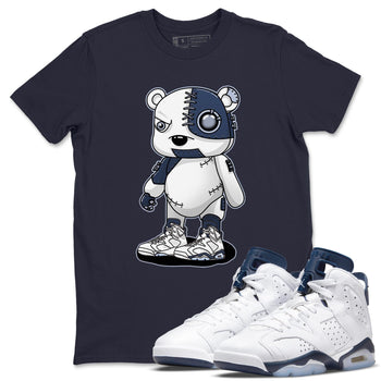 Jordan 6 Midnight Navy Sneaker Match Tees Cyborg Bear Sneaker Tees Jordan 6 Midnight Navy Sneaker Release Tees Unisex Shirts