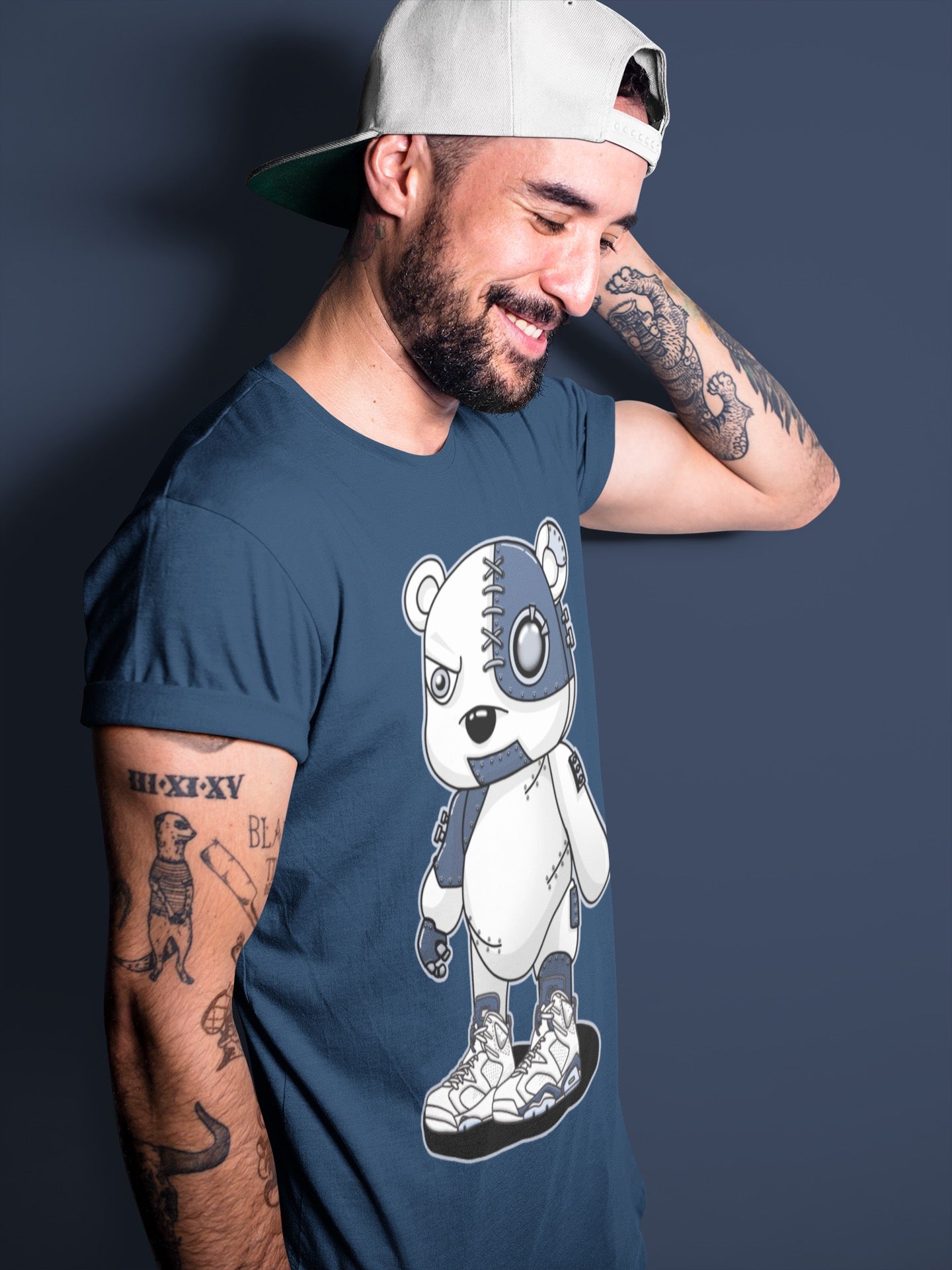Jordan 6 Midnight Navy Sneaker Match Tees Cyborg Bear Sneaker Tees Jordan 6 Midnight Navy Sneaker Release Tees Unisex Shirts