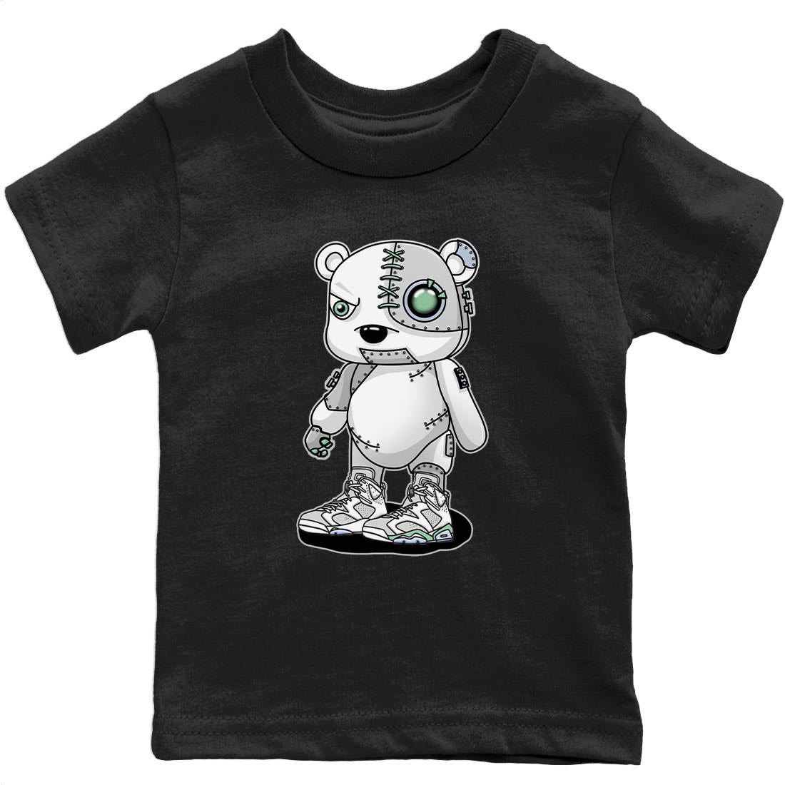 Jordan 6 Mint Foam Sneaker Match Tees Cyborg Bear Sneaker Tees Jordan 6 Mint Foam Sneaker Release Tees Kids Shirts