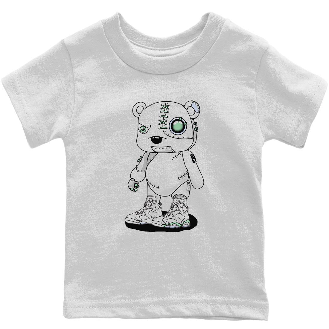 Jordan 6 Mint Foam Sneaker Match Tees Cyborg Bear Sneaker Tees Jordan 6 Mint Foam Sneaker Release Tees Kids Shirts