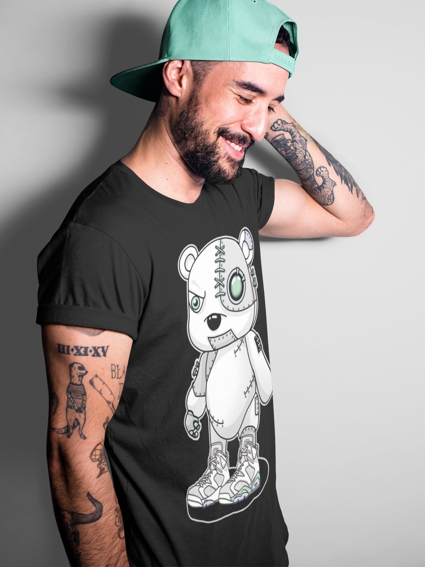 Jordan 6 Mint Foam Sneaker Match Tees Cyborg Bear Sneaker Tees Jordan 6 Mint Foam Sneaker Release Tees Unisex Shirts